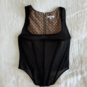 Campbell Corset in Black Monogram
Miaou